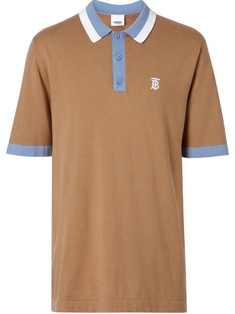 brown burberry polo